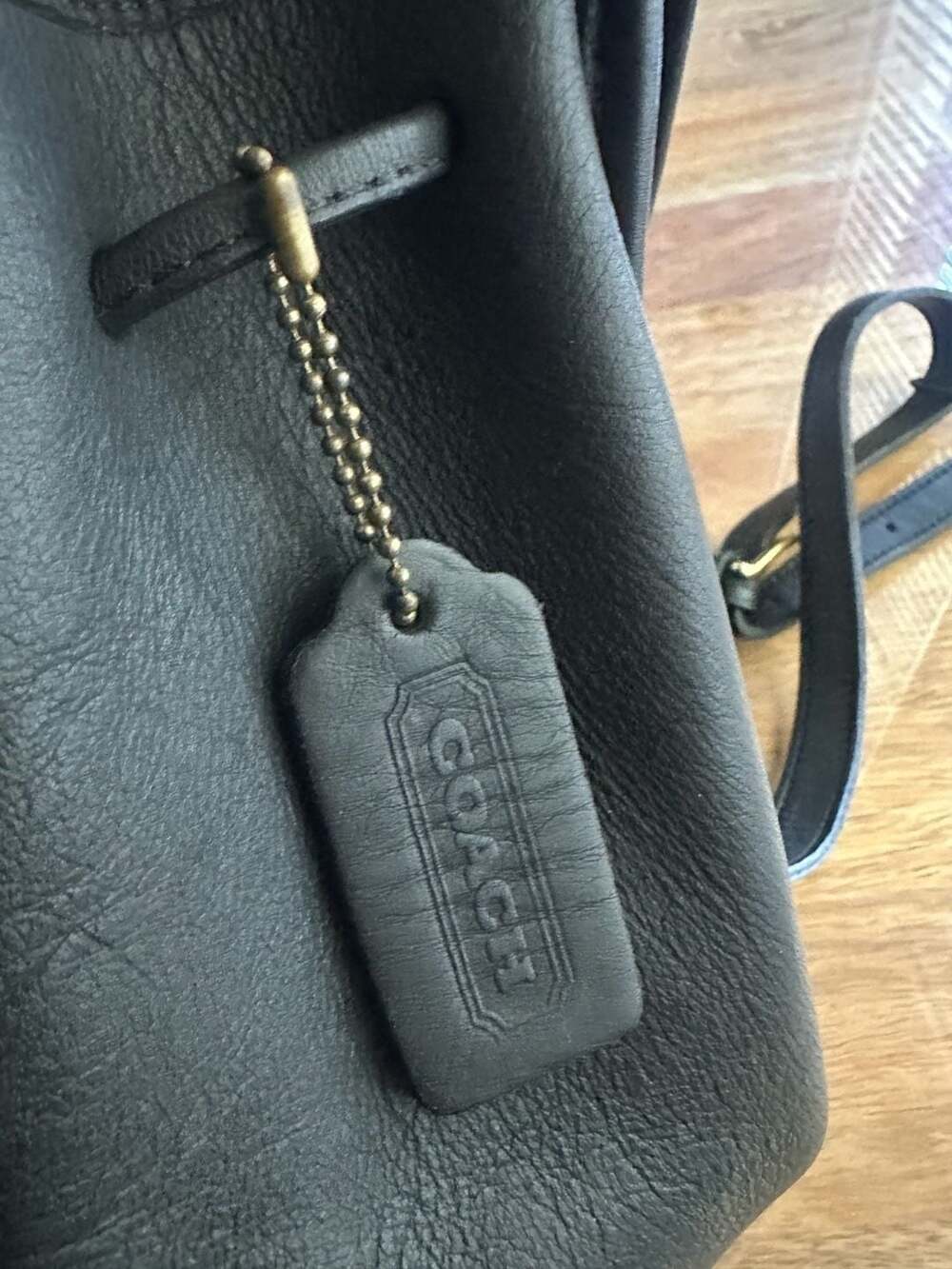 Vintage Coach 9960 Black Leather Mini Daypack Backpack - Picture 4 of 12